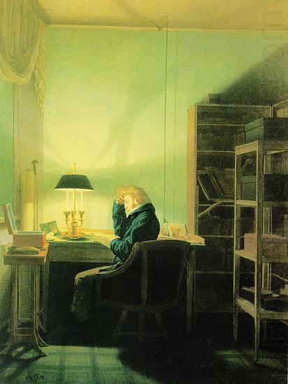 Georg Friedrich Kersting Lesender Mann beim Lampenlicht china oil painting image